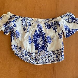 Off the shoulder crop top